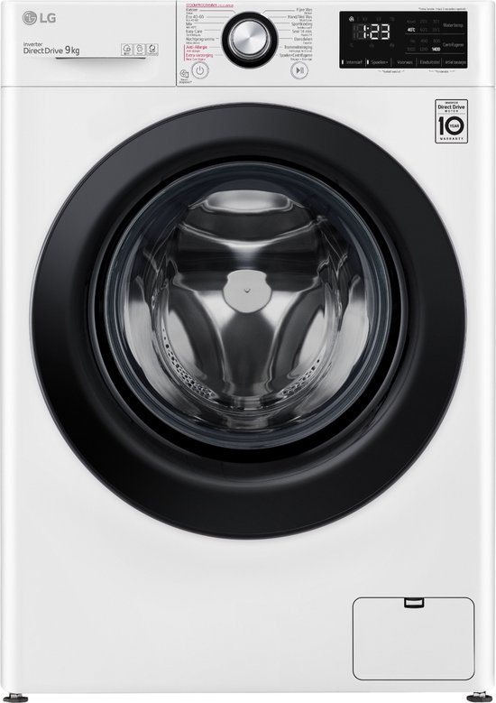 LG GC3V409N5 - 9 kg Wasmachine met Slimme AI DD™ motor - Hygiënisch wassen met stoom - Beste zorg met 6 Motion