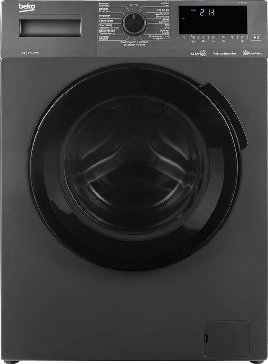 Beko WTV7742A1 - SteamCure™ - Wasmachine - Antraciet