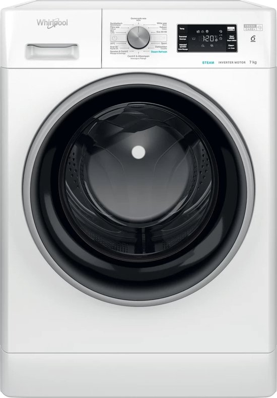 Whirlpool FFBBE 7458 BSEV F wasmachine Voorbelading 7 kg 1400 RPM B Wit