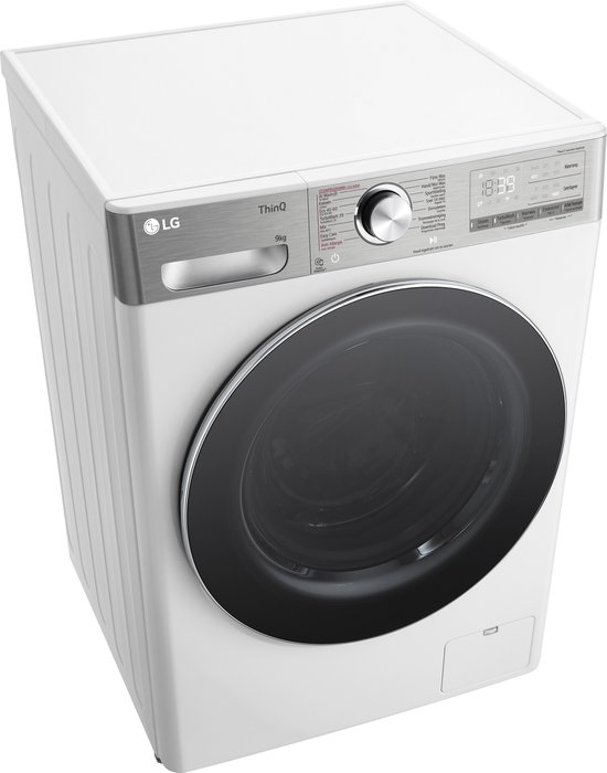 LG F4WR9009S2W - A-40% - 9 kg Wasmachine met TurboWash™ 39 - Slimme AI DD™ motor - Hygiënisch wassen met stoom - ThinQ™