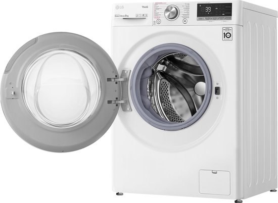 LG F4WV708S0E - A-10% - 8 kg Wasmachine met TurboWash™ 39 - Slimme AI DD™ motor - Hygiënisch wassen met stoom - ThinQ™