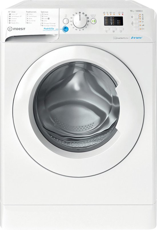 Indesit BWA101283XWFR N wasmachine Voorbelading 10 kg 1200 RPM D Wit